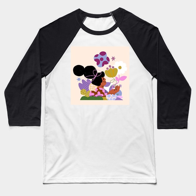 The Flower Lover Baseball T-Shirt by Switch-Case